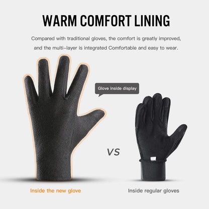 Electric Heated Gloves Motorcycle Winter Moto Heated Gloves Warm Waterproof Rechargeable Heating Thermal Gloves For Snowmobile